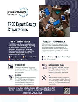 A handout describing the services offered for Design