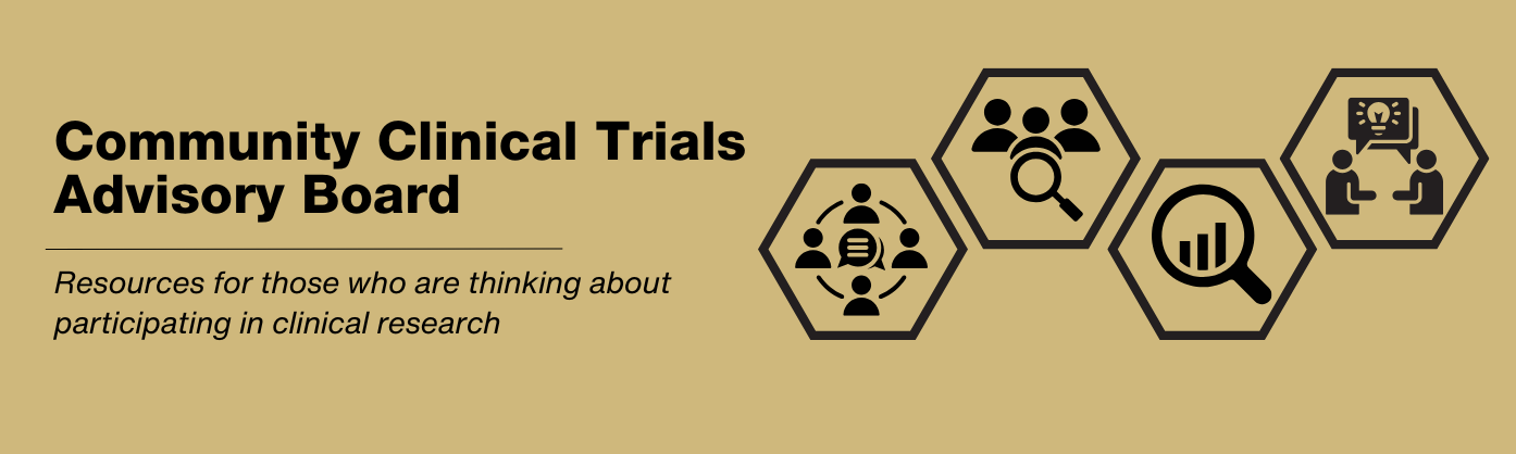 Gold CCTAB banner with black text and icons in a beehive pattern